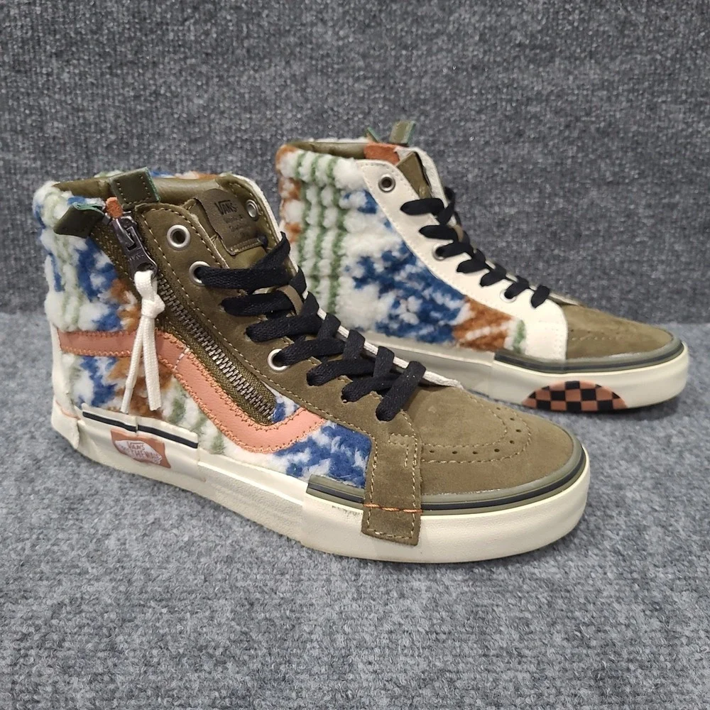 Vans Sneakers SK8-Hi Reissue Cap Mixed Suede Faux Fur Womens 7 Shoes